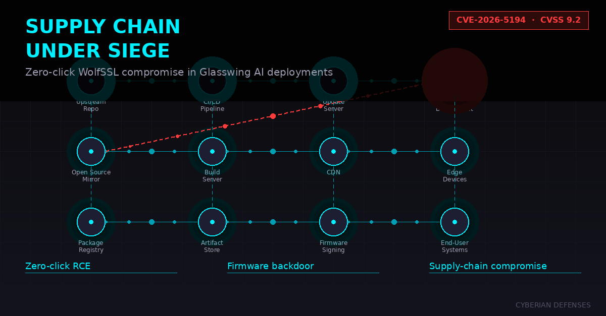Supply Chain Under Siege: Zero-Click WolfSSL Compromise in Glasswing AI Deployments